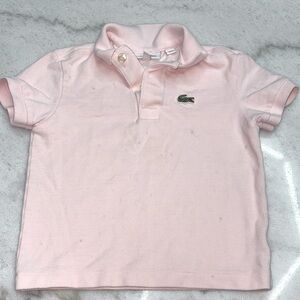 Lacoste Kids Pink Polo Shirt